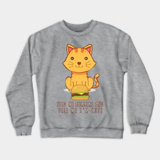 Burger Cat Crewneck Sweatshirt